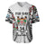 Fiji Day Baseball Jersey Happy 54 Years Of Independence Tapa Pattern White