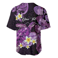 Personalised Aloha Hawaii Kauai Island Baseball Jersey Garden Isle Map Sea Turtle Plumeria