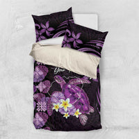 Personalised Aloha Hawaii Kauai Island Bedding Set Garden Isle Map Sea Turtle Plumeria