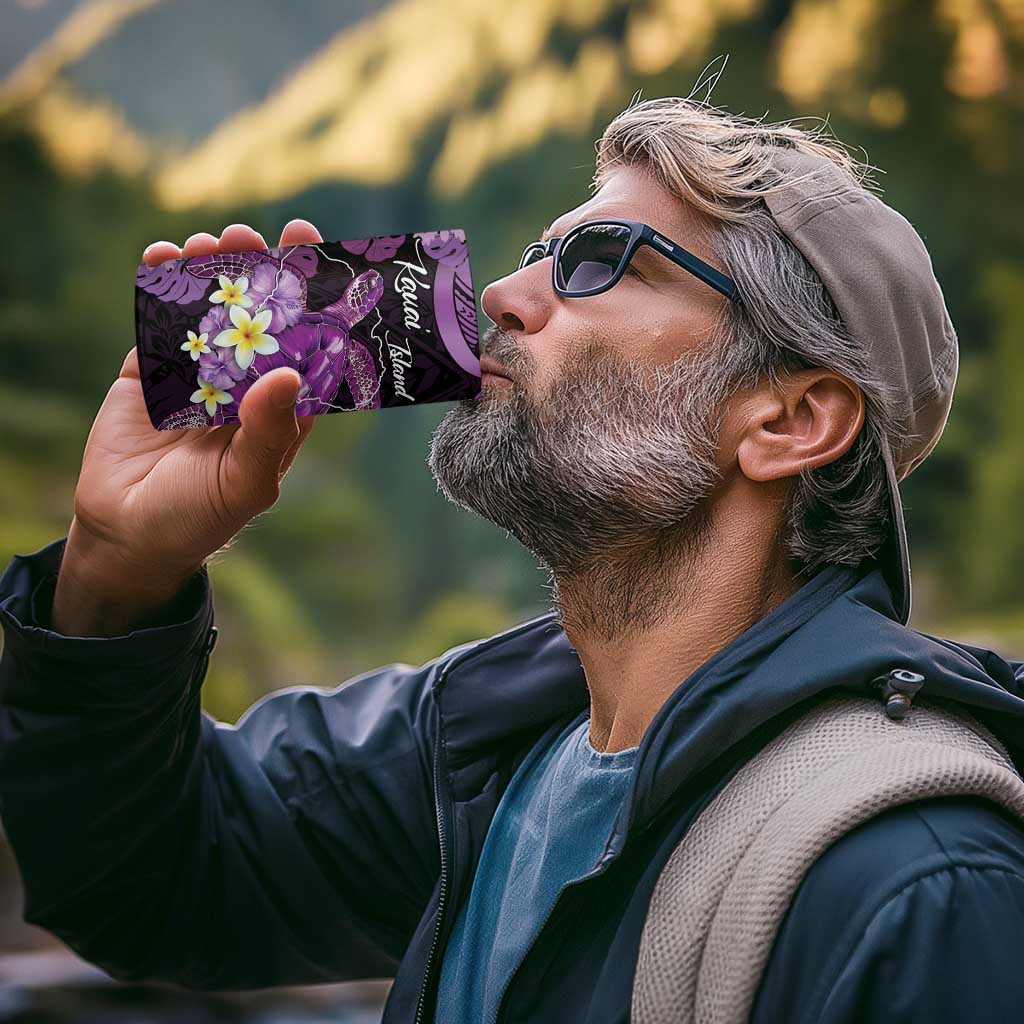 Personalised Aloha Hawaii Kauai Island 4 in 1 Can Cooler Tumbler Garden Isle Map Sea Turtle Plumeria