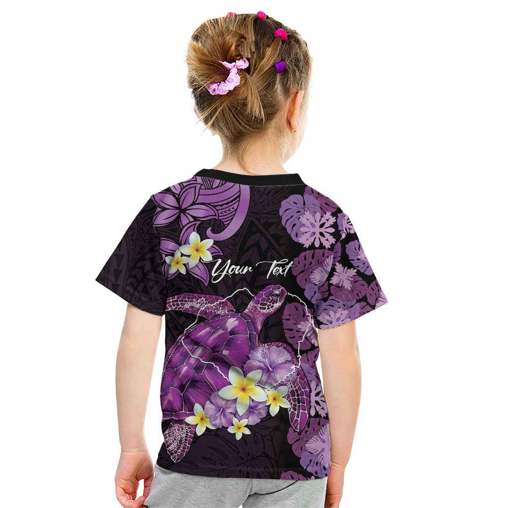 Personalised Aloha Hawaii Kauai Island Kid T Shirt Garden Isle Map Sea Turtle Plumeria