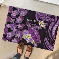 Personalised Aloha Hawaii Kauai Island Rubber Doormat Garden Isle Map Sea Turtle Plumeria