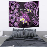 Personalised Aloha Hawaii Kauai Island Tapestry Garden Isle Map Sea Turtle Plumeria