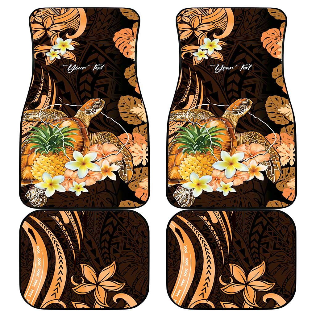 Personalised Aloha Hawaii Lanai Island Car Mats Pineapple Isle Map Sea Turtle Plumeria