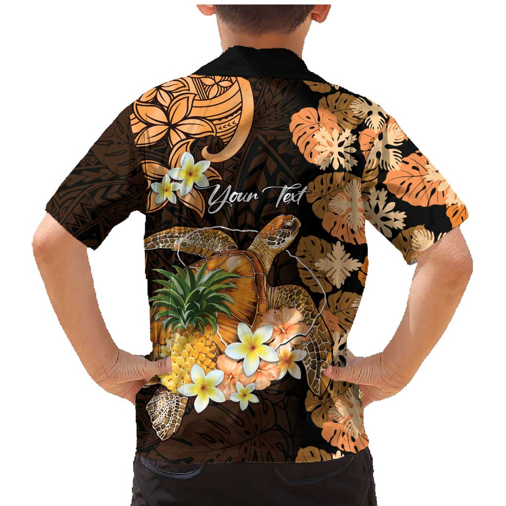 Personalised Aloha Hawaii Lanai Island Family Matching Mermaid Dress and Hawaiian Shirt Pineapple Isle Map Sea Turtle Plumeria