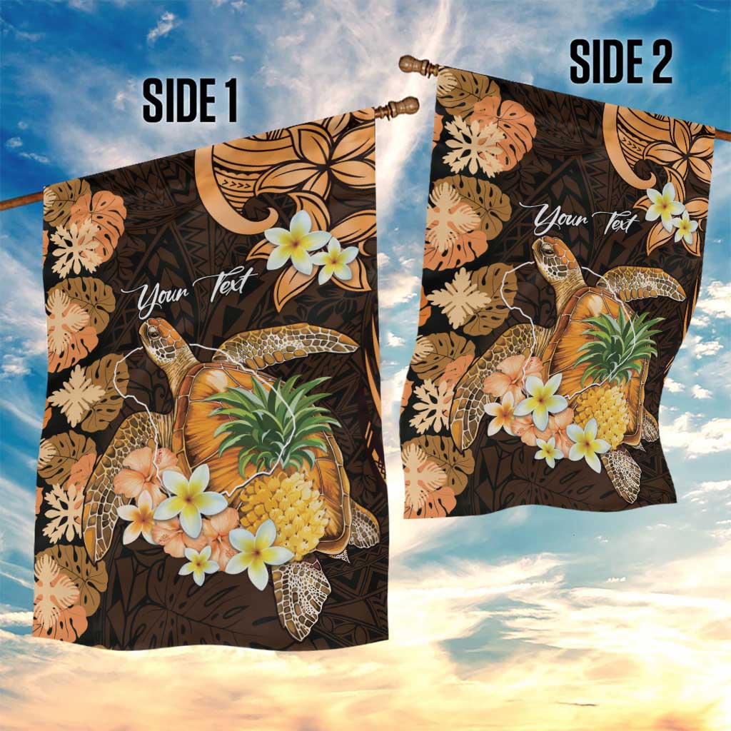 Personalised Aloha Hawaii Lanai Island Garden Flag Pineapple Isle Map Sea Turtle Plumeria