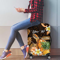 Personalised Aloha Hawaii Lanai Island Luggage Cover Pineapple Isle Map Sea Turtle Plumeria