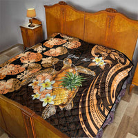 Personalised Aloha Hawaii Lanai Island Quilt Pineapple Isle Map Sea Turtle Plumeria