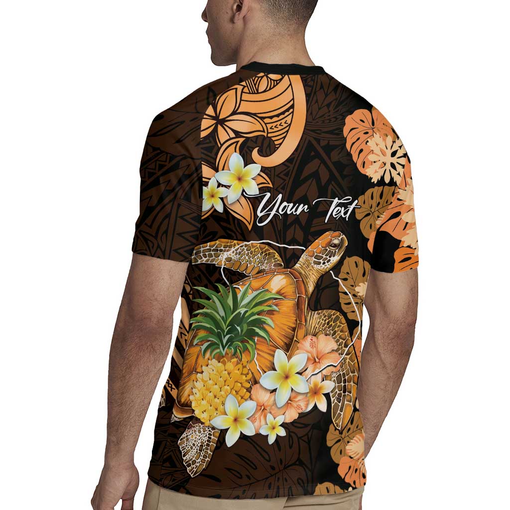 Personalised Aloha Hawaii Lanai Island Rugby Jersey Pineapple Isle Map Sea Turtle Plumeria