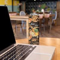 Personalised Aloha Hawaii Lanai Island Skinny Tumbler Pineapple Isle Map Sea Turtle Plumeria