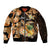 Personalised Aloha Hawaii Lanai Island Sleeve Zip Bomber Jacket Pineapple Isle Map Sea Turtle Plumeria