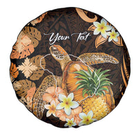 Personalised Aloha Hawaii Lanai Island Spare Tire Cover Pineapple Isle Map Sea Turtle Plumeria