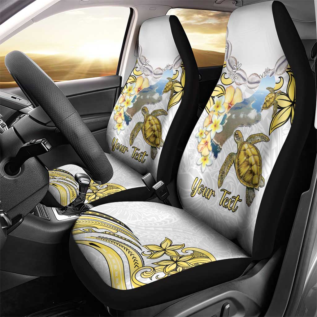 Personalised Aloha Hawaii Niihau Island Car Seat Cover Forbidden Isle Map Shell Lei