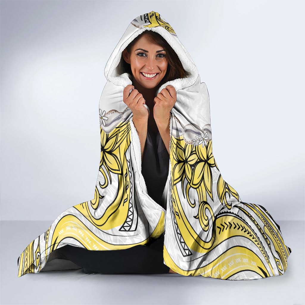 Personalised Aloha Hawaii Niihau Island Hooded Blanket Forbidden Isle Map Shell Lei