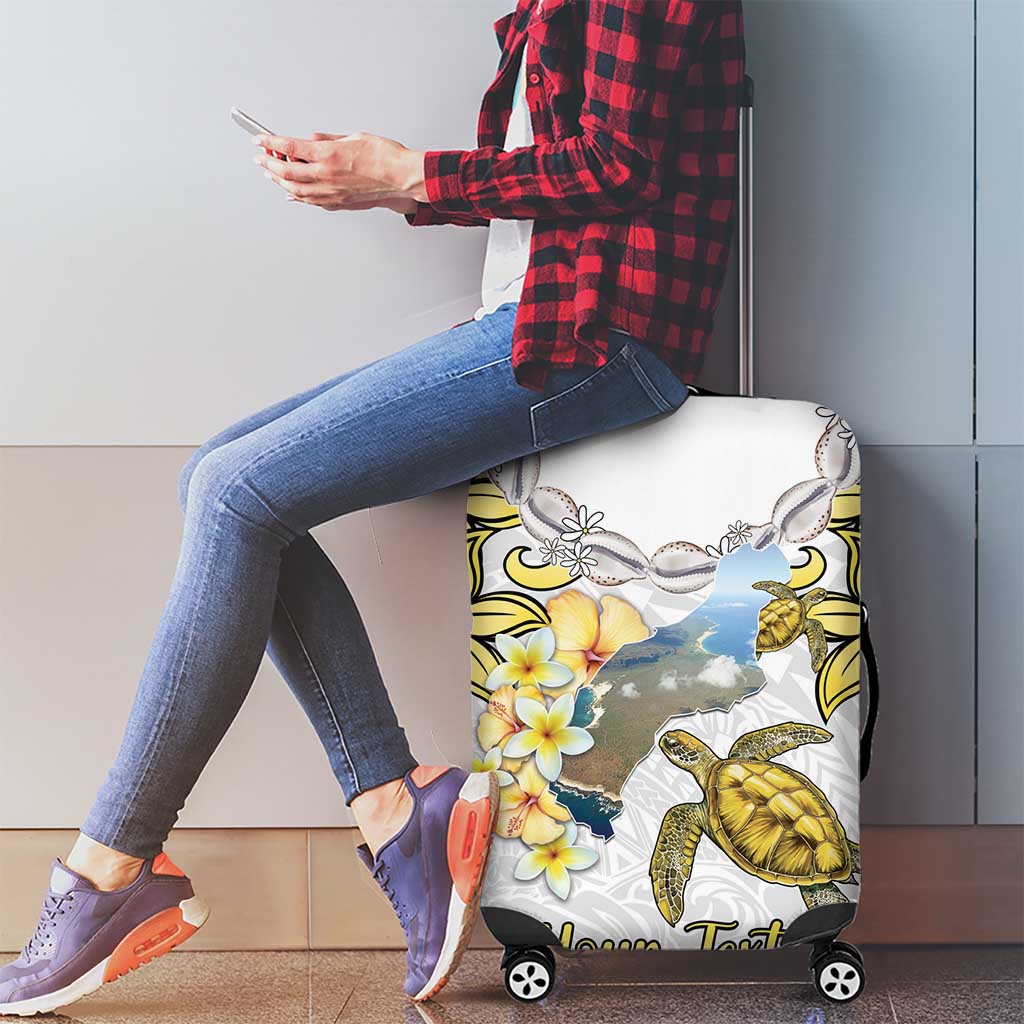 Personalised Aloha Hawaii Niihau Island Luggage Cover Forbidden Isle Map Shell Lei