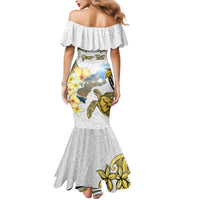 Personalised Aloha Hawaii Niihau Island Mermaid Dress Forbidden Isle Map Shell Lei