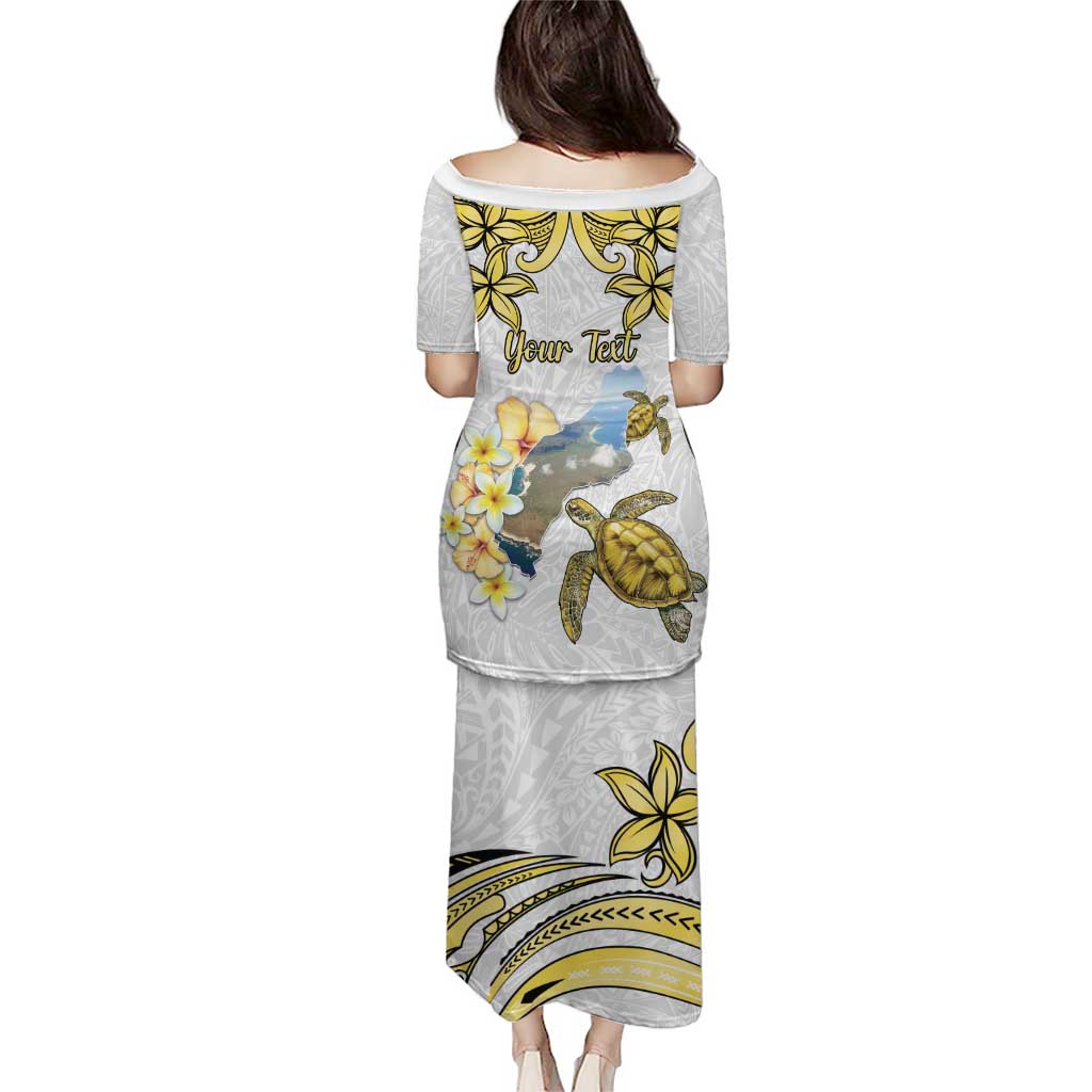 Personalised Aloha Hawaii Niihau Island Puletasi Forbidden Isle Map Shell Lei