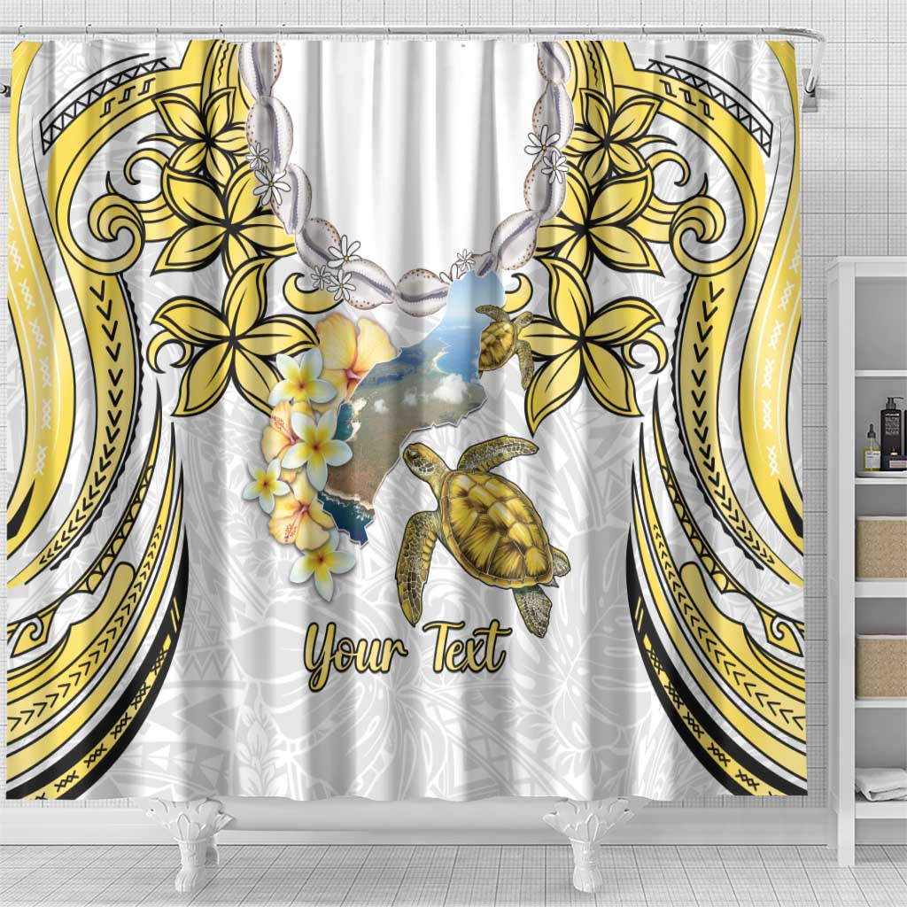 Personalised Aloha Hawaii Niihau Island Shower Curtain Forbidden Isle Map Shell Lei LT14 - Polynesian Pride