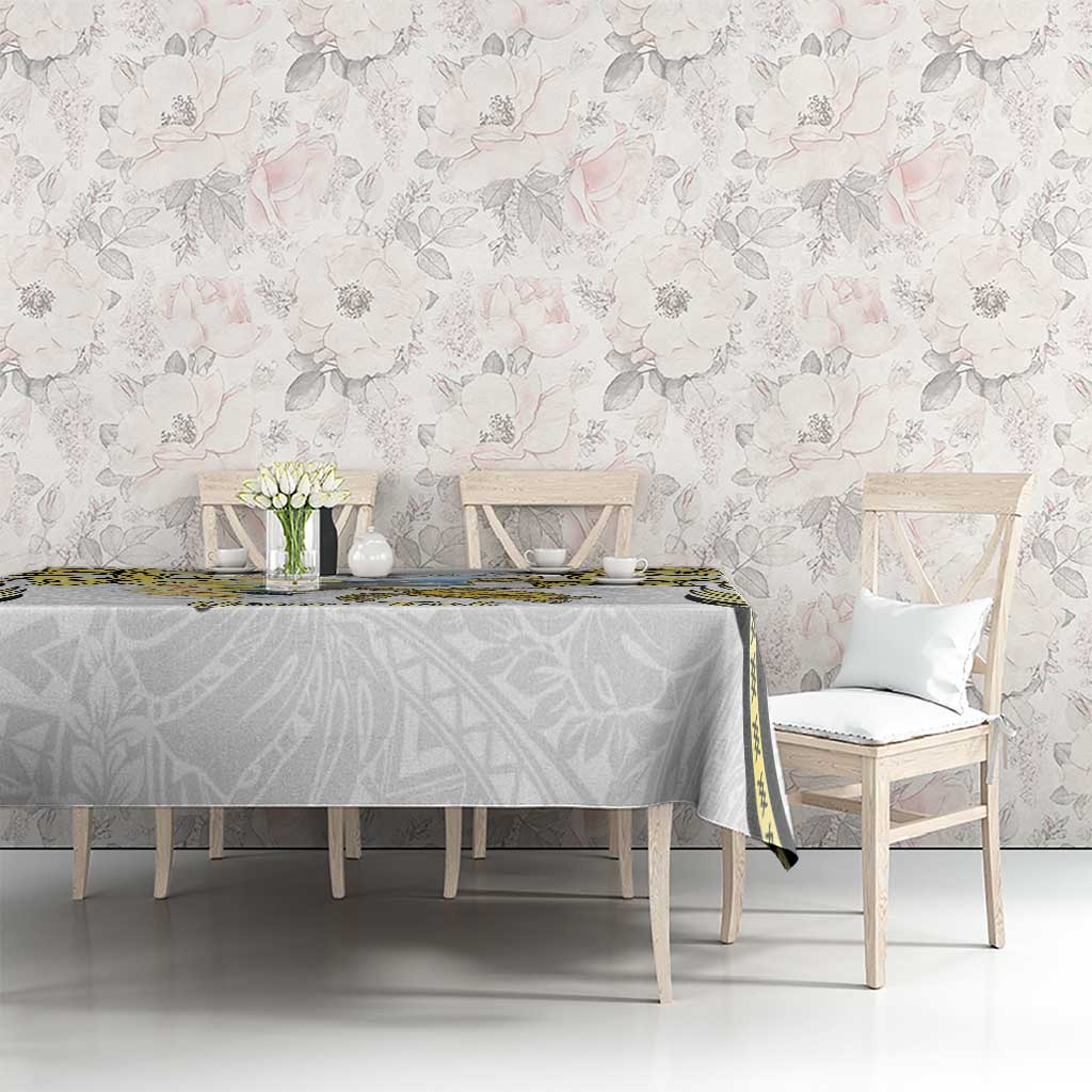 Personalised Aloha Hawaii Niihau Island Tablecloth Forbidden Isle Map Shell Lei