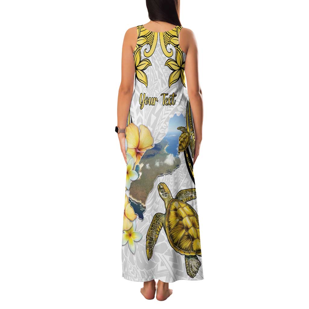 Personalised Aloha Hawaii Niihau Island Tank Maxi Dress Forbidden Isle Map Shell Lei