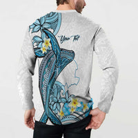 Personalised Aloha Hawaii Kahoolawe Island Button Sweatshirt Target Isle Map With Humpback Whale