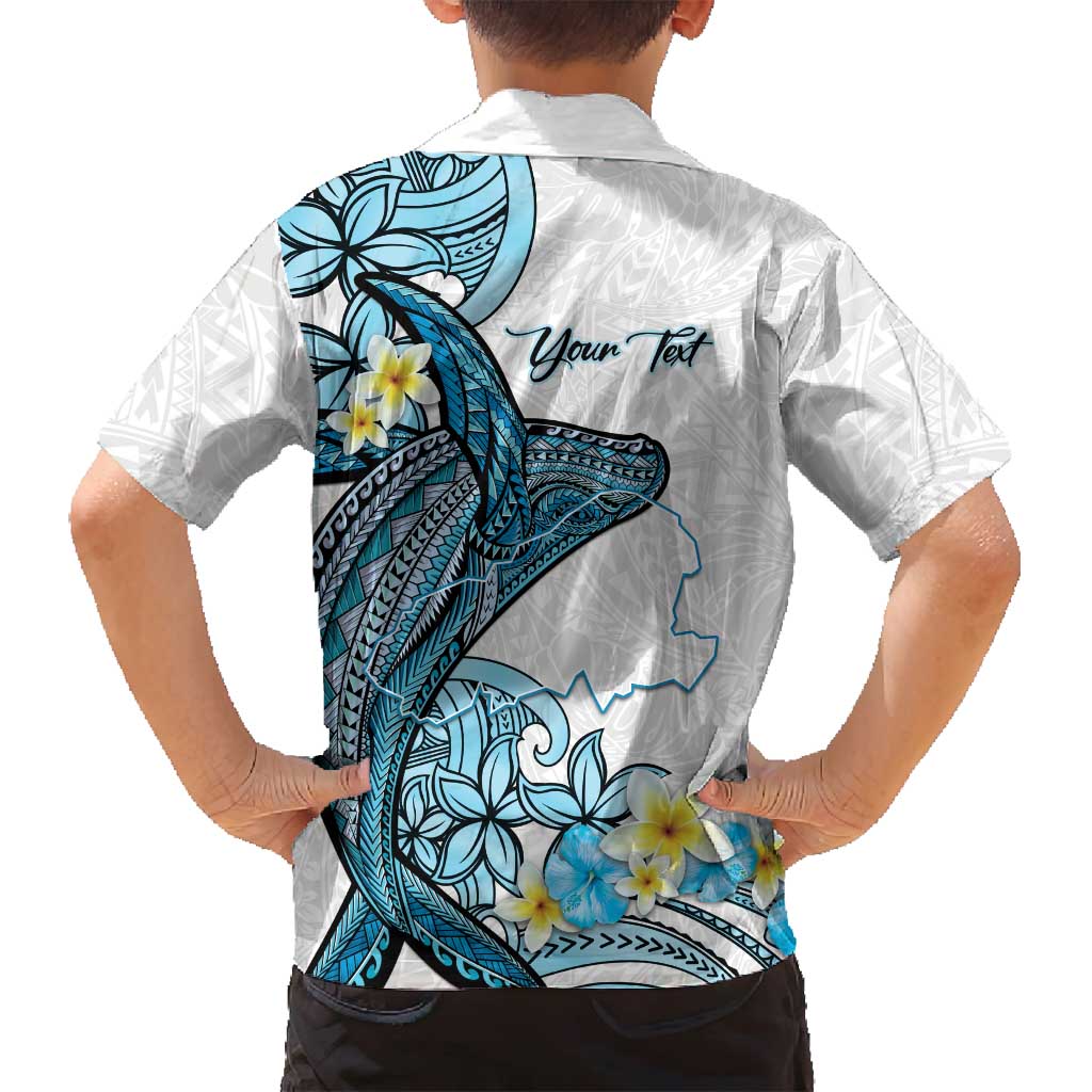 Personalised Aloha Hawaii Kahoolawe Island Family Matching Long Sleeve Bodycon Dress and Hawaiian Shirt Target Isle Map With Humpback Whale LT14 - Polynesian Pride