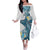 Personalised Aloha Hawaii Kahoolawe Island Family Matching Off The Shoulder Long Sleeve Dress and Hawaiian Shirt Target Isle Map With Humpback Whale
