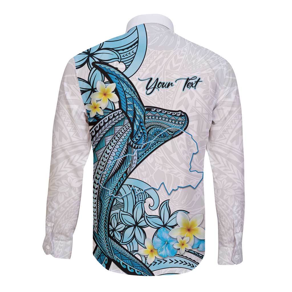 Personalised Aloha Hawaii Kahoolawe Island Long Sleeve Button Shirt Target Isle Map With Humpback Whale