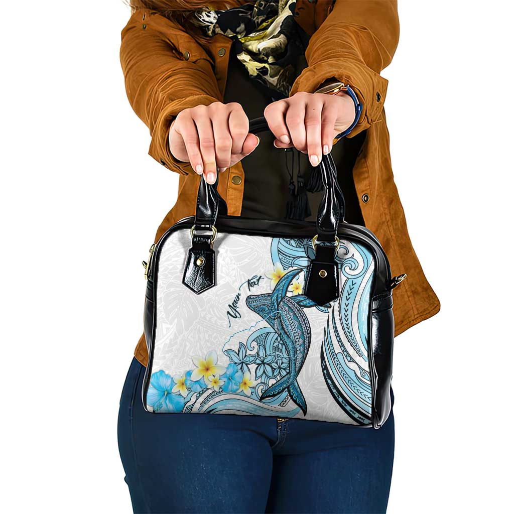 Personalised Aloha Hawaii Kahoolawe Island Shoulder Handbag Target Isle Map With Humpback Whale LT14 One Size Blue - Polynesian Pride