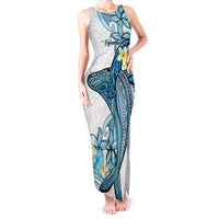 Personalised Aloha Hawaii Kahoolawe Island Tank Maxi Dress Target Isle Map With Humpback Whale