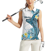 Personalised Aloha Hawaii Kahoolawe Island Women Sleeveless Polo Shirt Target Isle Map With Humpback Whale