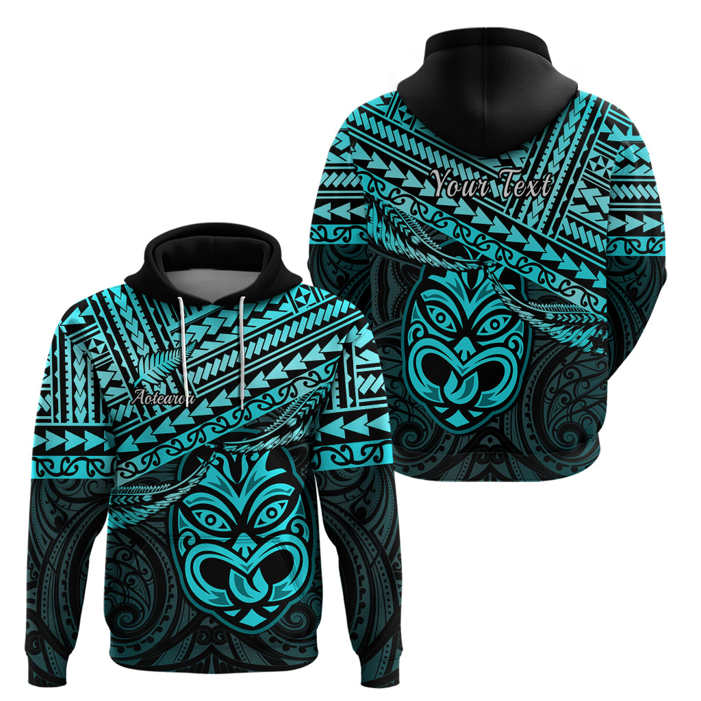 Custom Matariki New Zealand Hoodie Maori New Year Tiki Turquoise Version LT14