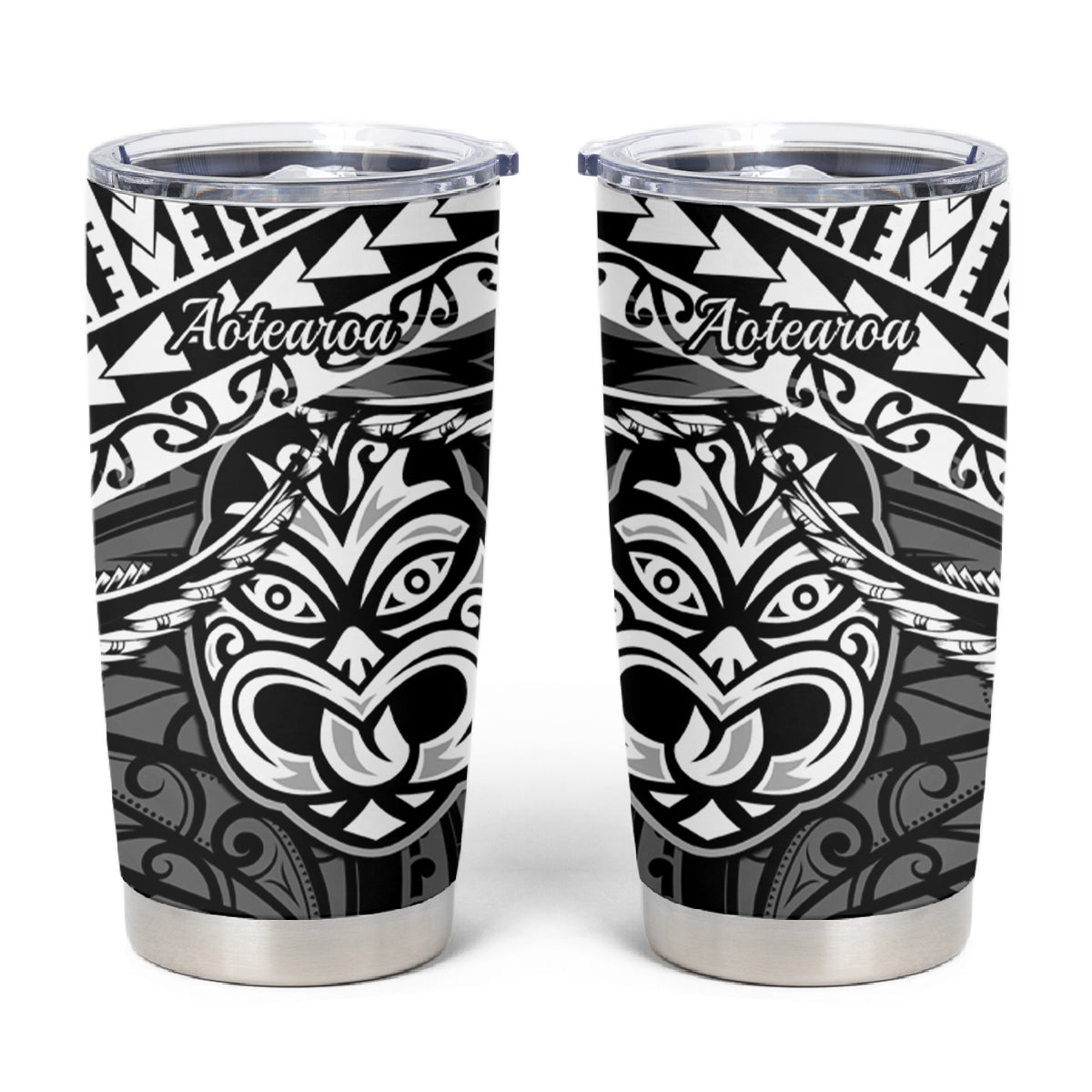 Matariki New Zealand Tumbler Cup Maori New Year Tiki Black Version