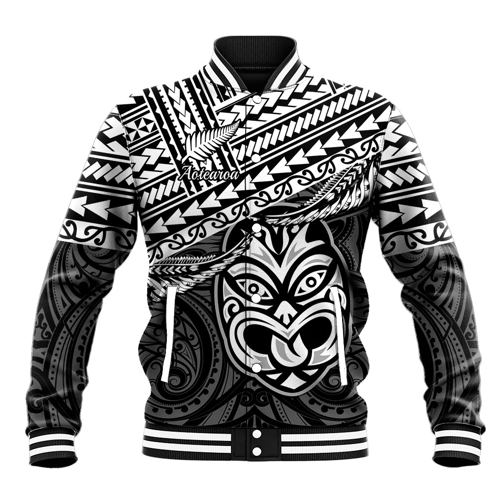 Personalised Matariki New Zealand Baseball Jacket Maori New Year Tiki Black Version LT14 Unisex Black - Polynesian Pride