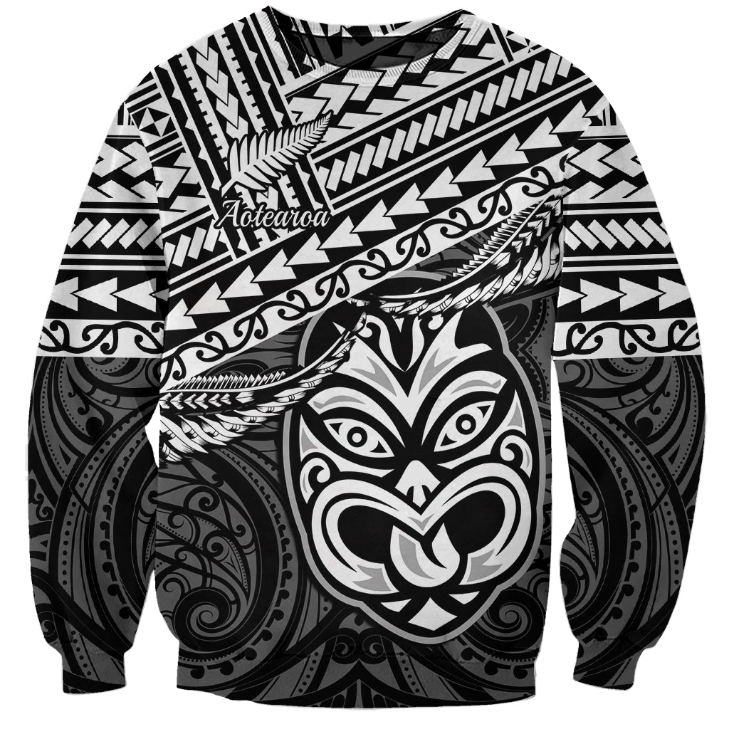 Personalised Matariki New Zealand Sweatshirt Maori New Year Tiki Black Version LT14 Unisex Black - Polynesian Pride