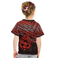 Matariki New Zealand Kid T Shirt Maori New Year Tiki Red Version LT14