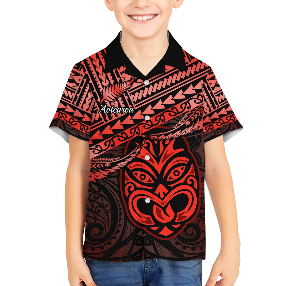 Personalised Matariki New Zealand Hawaiian Shirt Maori New Year Tiki Red Version LT14 - Polynesian Pride