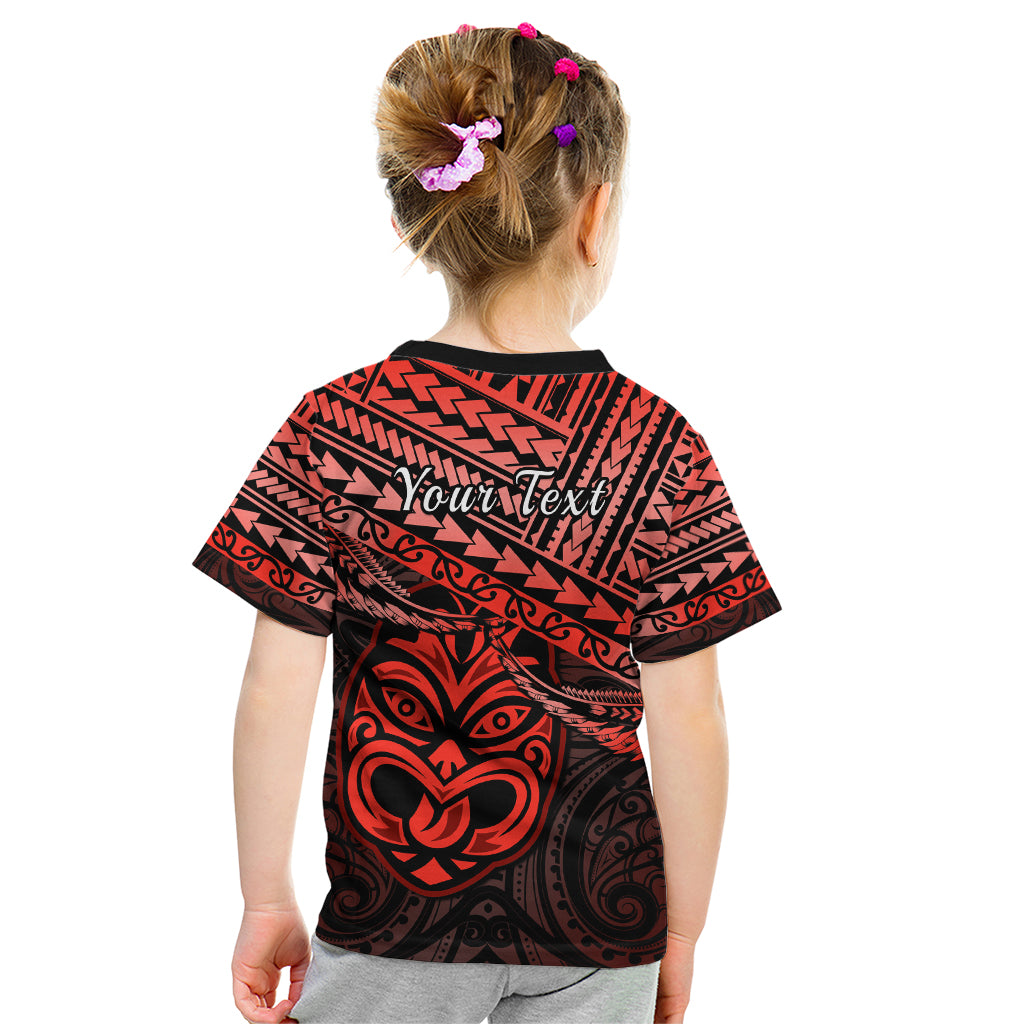 Personalised Matariki New Zealand Kid T Shirt Maori New Year Tiki Red Version LT14 - Polynesian Pride