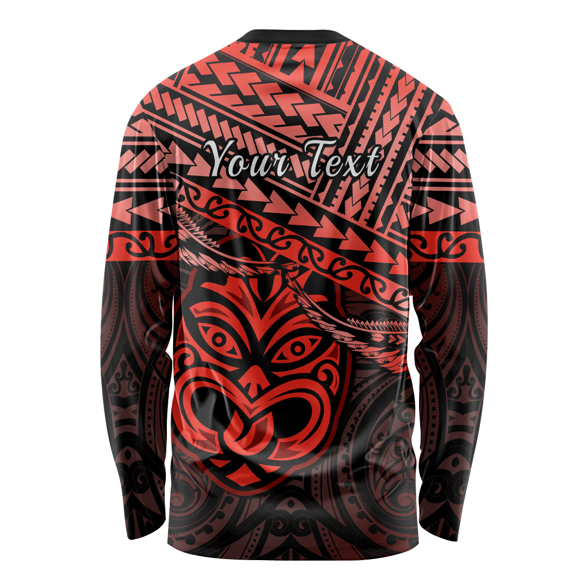 Personalised Matariki New Zealand Long Sleeve Shirt Maori New Year Tiki Red Version LT14 - Polynesian Pride