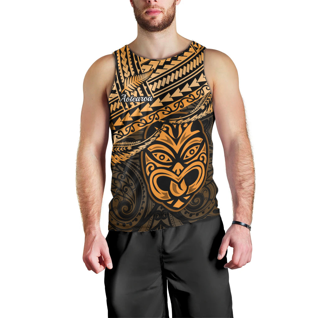 Matariki New Zealand Men Tank Top Maori New Year Tiki Gold Version LT14