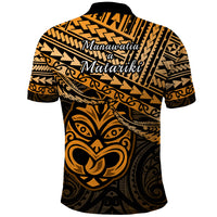 Matariki New Zealand Polo Shirt Maori New Year Tiki Gold Version LT14