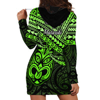 Matariki New Zealand Hoodie Dress Maori New Year Tiki Green Version LT14