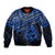 Matariki New Zealand Bomber Jacket Maori New Year Tiki Blue Version LT14