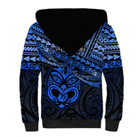 Matariki New Zealand Sherpa Hoodie Maori New Year Tiki Blue Version LT14