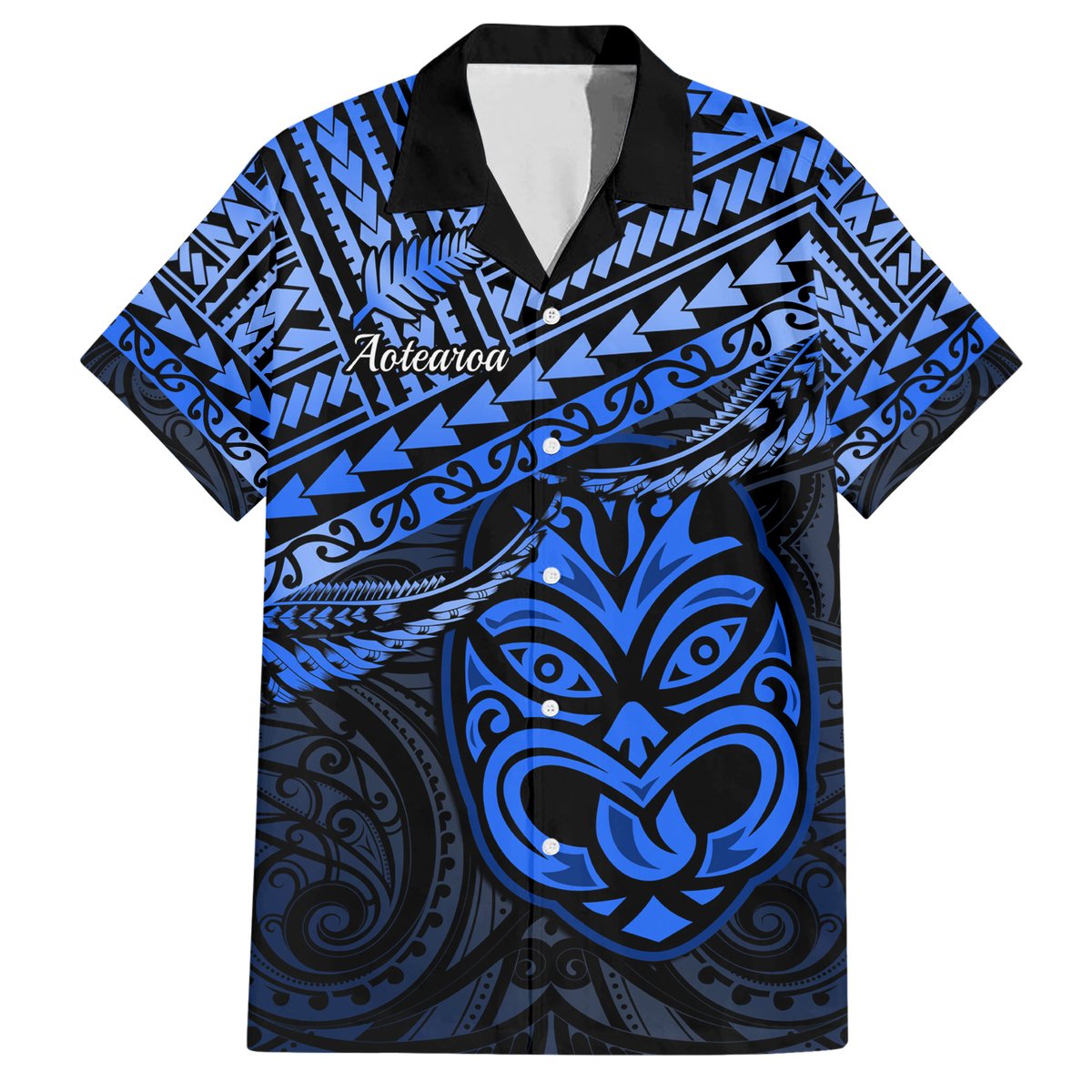 Personalised Matariki New Zealand Hawaiian Shirt Maori New Year Tiki Blue Version LT14 Blue - Polynesian Pride
