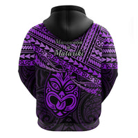 Matariki New Zealand Hoodie Maori New Year Tiki Purple Version LT14
