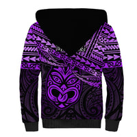 Matariki New Zealand Sherpa Hoodie Maori New Year Tiki Purple Version LT14