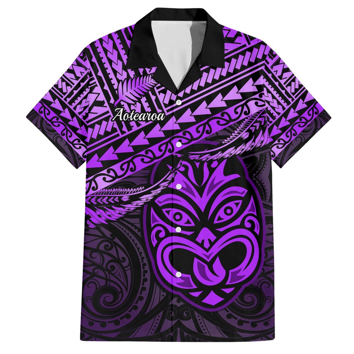 Personalised Matariki New Zealand Hawaiian Shirt Maori New Year Tiki Purple Version LT14 Purple - Polynesian Pride