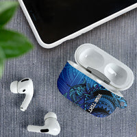 Personalised Polynesia Blue Marlin Fishing AirPods Case Marlin Anchor Tattoo Polynesian Pattern LT14 - Polynesian Pride