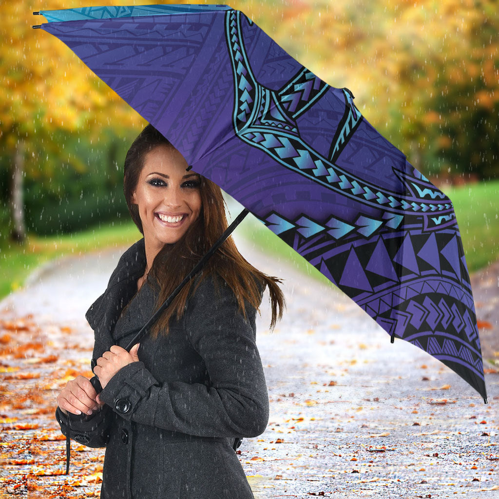 Personalised Polynesia Blue Marlin Fishing Umbrella Marlin Anchor Tattoo Polynesian Pattern
